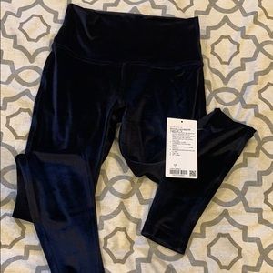 Lululemon Wunderunder high rise velvet leggings